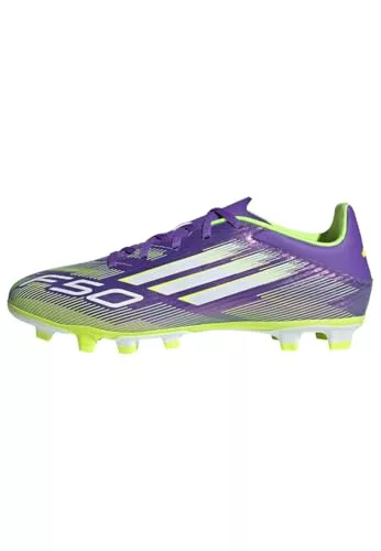 adidas Unisex Adulto F50 Club Firm Ground/Multi Ground Football Boots, Purple Rush/Cloud White/Lucid Lemon, 39 1/3 EU