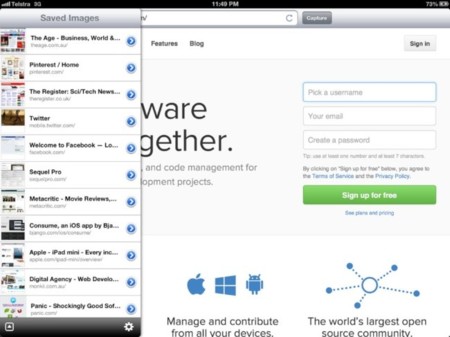 Barry, captura páginas web completas desde iOS