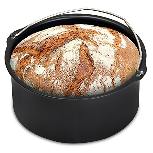 Monzana Recipiente para hornear pan accesorios para freidora de aire sin aceite Airfryer Ø17cm 1,2L apto para lavavajillas