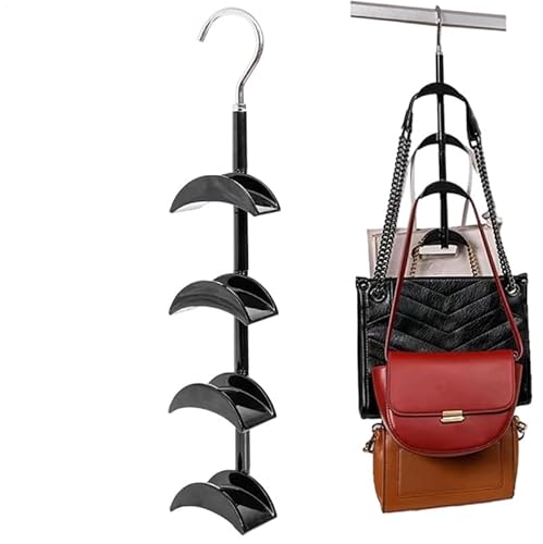 Colgador de Bolsos - Organizador de Armario para Bolsos - Soporte para Mochilas y Totes Colgador de Cinturones Pañuelos Carteras Corbatas Gorros Bufandas Ropa Interior