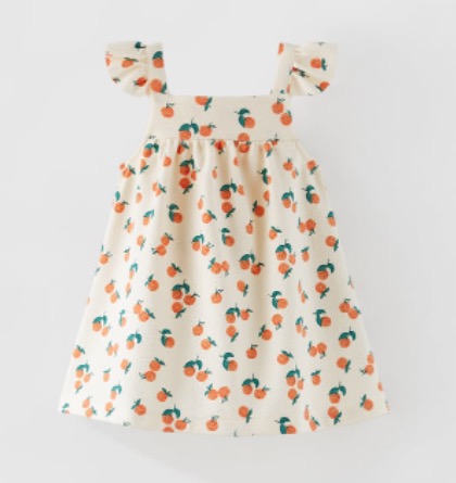 VESTIDO JACQUARD NARANJAS