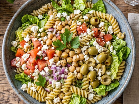Cómo hacer ensalada con 1 lata de garbanzos y pasta, lista en menos de 30 minutos y sin complicaciones