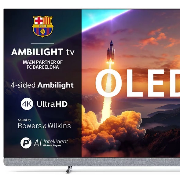 Philips - TV OLED 164 cm (65') Philips Ambilight 65OLED910/12 UHD 4K, Dolby Vision y Dolby Atmos, Google TV, Smart TV.