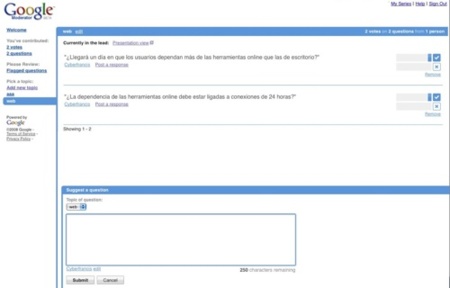 Google Moderator, selecciona las mejores preguntas de forma colaborativa