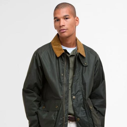 Barbour - Chaqueta de hombre encerada y con botones..