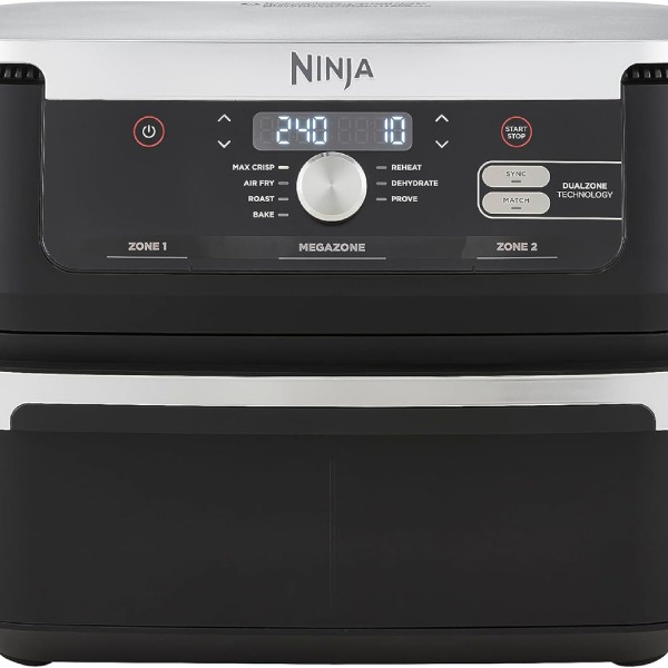 NINJA - Freidora de aire sin aceite Ninja AF500EU compartimento extragade Foodi Max 10,4L.