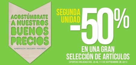 El Corte Inglés rebaja a mitad de precio la segunda unidad en alimentación y droguería