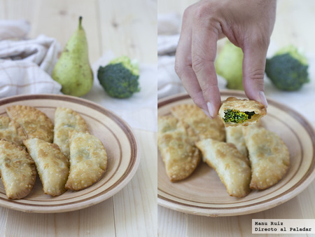 Receta de empanadillas de brócoli, pera y queso azul para el #díadelaempanadilla