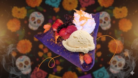 Prueba las famosas crepas de cempasúchil en una de las creperías más famosas de Toluca, tienen todo un menú de Día de Muertos