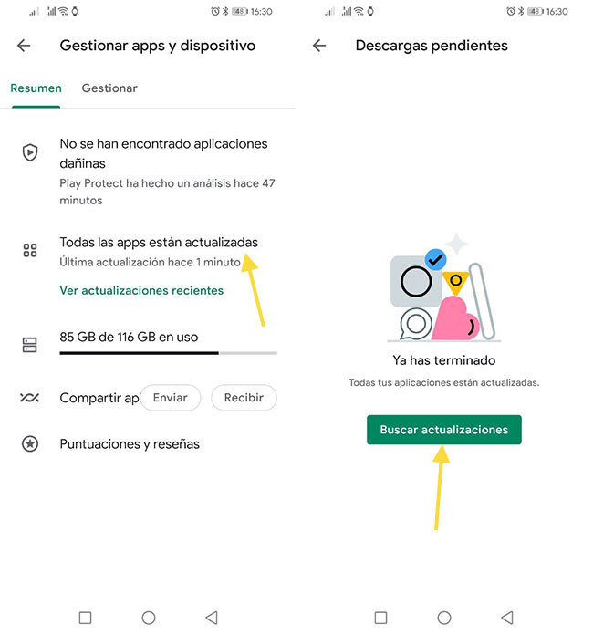 Cómo buscar actualizaciones de apps manualmente en Google Play tras el ...