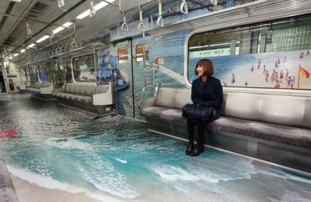 El nuevo diseño del metro de Seúl te permitirá viajar por todo el mundo