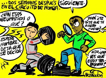 Papa Hamilton en Monza