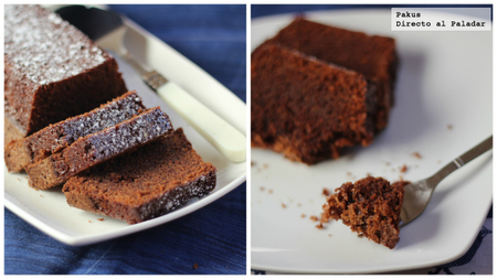 Bizcocho de galletas de jengibre y turrón de chocolate. Receta de aprovechamiento
