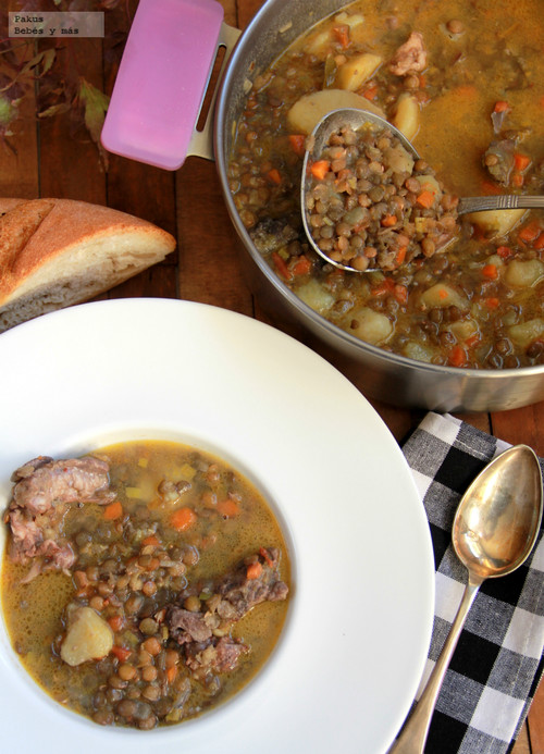 Recetas para toda la familia: lentejas con costillas
