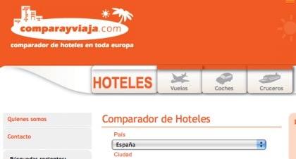 Comparayviaja.com, otro comparador de tarifas de hoteles