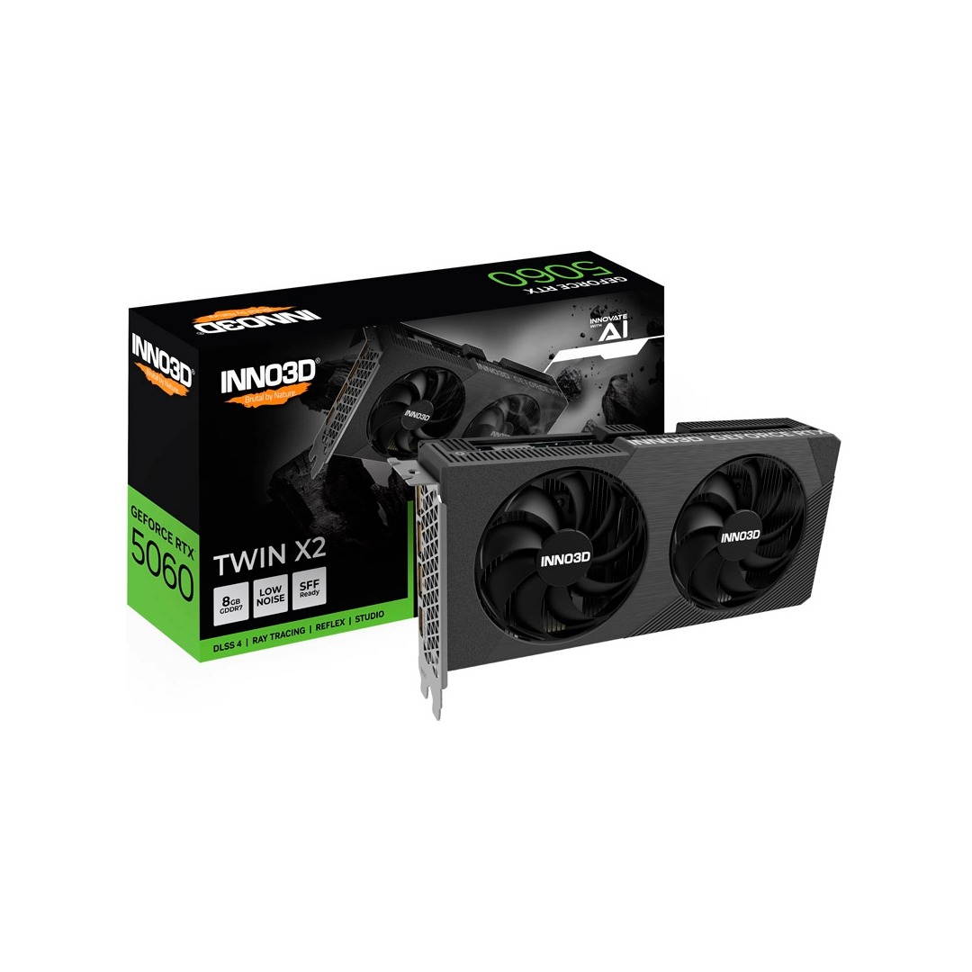Tarjeta Gráfica INNO3D GeForce RTX 5060 TWIN X2 8GB GDDR7 DLSS4
