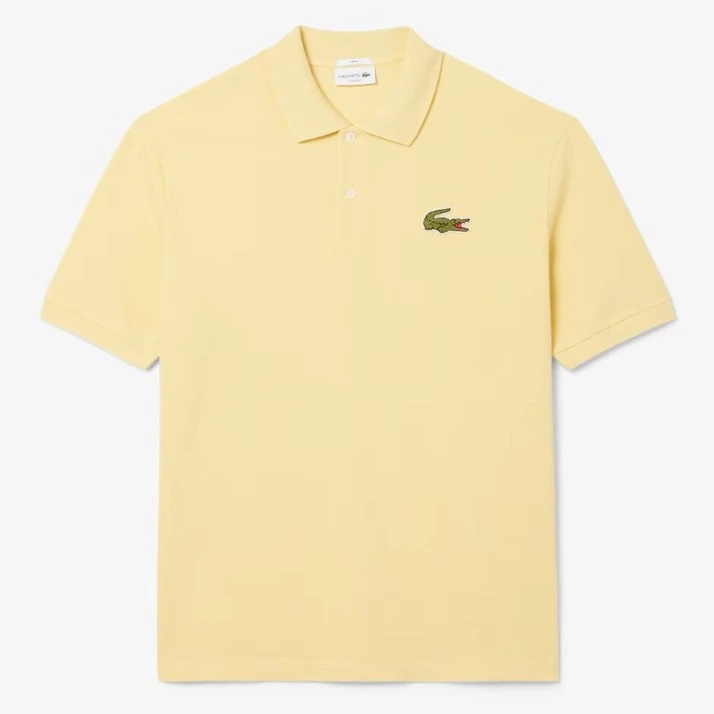 Lacoste Polo unisex de piqué con insignia de corte holgado de manga corta