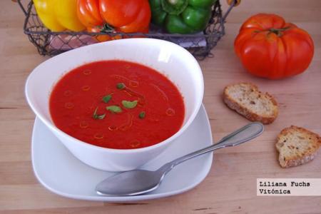 Gazpacho de sandía. Receta saludable