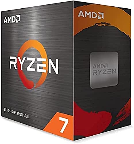 AMD Procesador Ryzen 7 5700X, reloj base 3,4 GHz, potencia máxima de reloj 4,6 GHz, 8 núcleos, caché L3 de 32 MB, conector AM4, sin enfriador 100-100000926WOF, negro