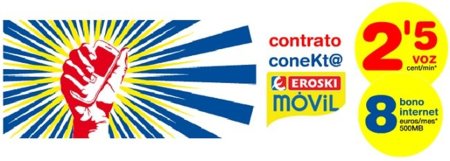 Eroski móvil se atreve con los 2.5 céntimos/minuto a todos si contratas internet