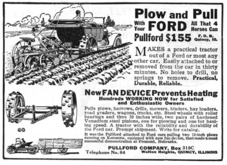 Pullford Auto To Tractor Conversion Advert 1918