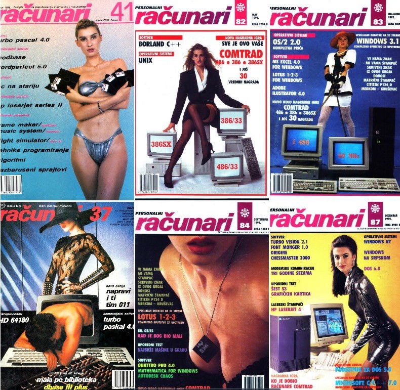 Auge y caída de ‘Racunari’, la revista de informática yugoslava de las portadas machistas 