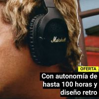 Diseño retro, cancelación de ruido y hasta 100 horas de autonomía: estos auriculares Marshall están rebajados ahora 