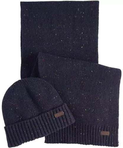 Barbour Set bufanda y gorro hombre 2MMGS0047 Navy, Marina militar., Talla única