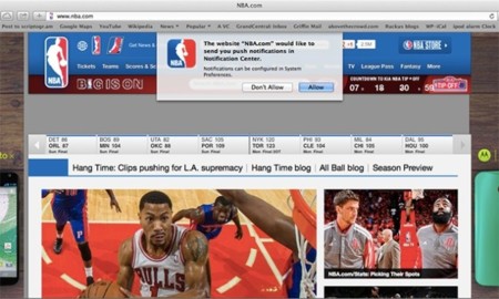 Las páginas web lanzan sus propias notificaciones preparándose para el lanzamiento de OS X Mavericks