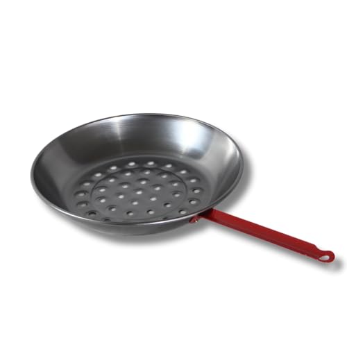 Keroppa - Sartén Castañera de Acero Pulido