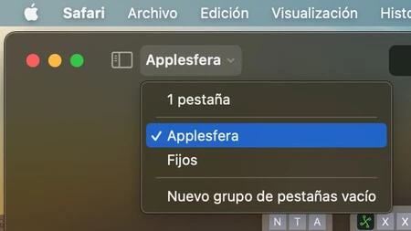 Safariグループタブボタン