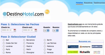Búsqueda y comparación de hoteles con DestinoHotel.com