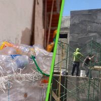 Más de 500 habitaciones comenzaron como plástico desechado. Un mexicano encontró la forma de convertirlo en paredes