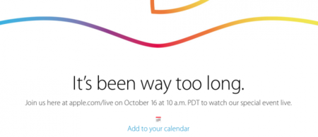 Apple habilita el seguimiento en directo para el evento del próximo 16 de octubre