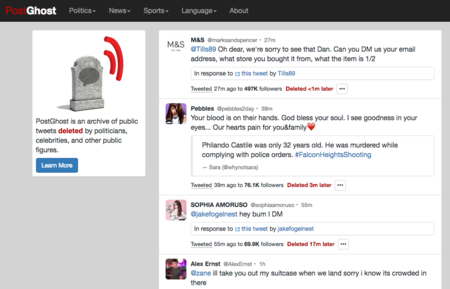 PostGhost: visualiza tuits borrados de cuentas verificadas de Twitter