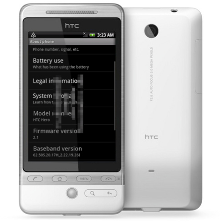 Android 2.1 en una HTC Hero, primeras imágenes