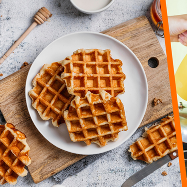 La receta más sencilla para hacer waffles sin máquina, ideal para preparar un desayuno fácil y esponjoso
