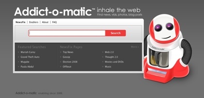 Addict-o-Matic, conociendo todo lo que se cuece en Internet sobre cualquier tema
