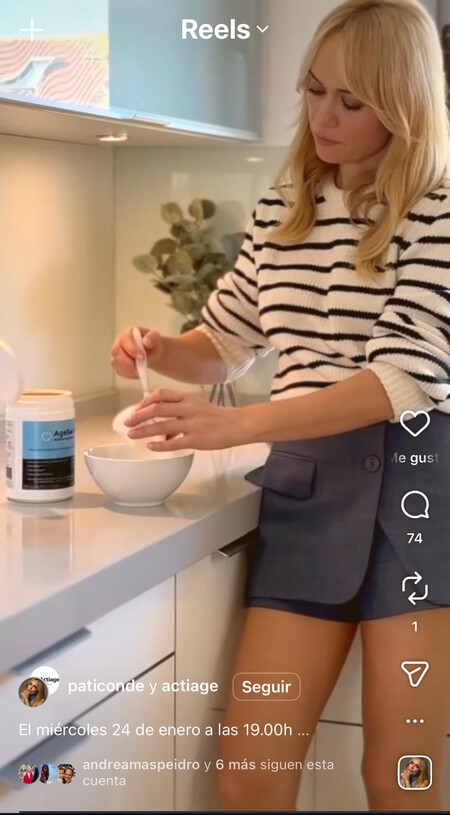 La cocina, con tonos azulados.