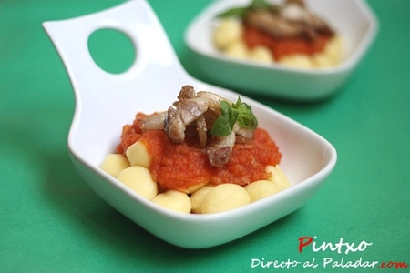 Ñoquis a la amatriciana. Receta