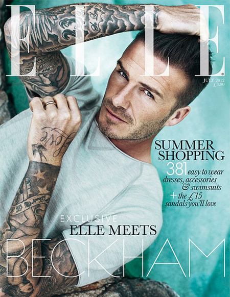 David Beckham protagoniza la primera portada masculina de Elle UK