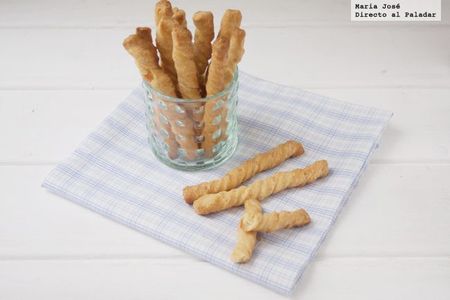 Espirales de queso y mostaza. Receta
