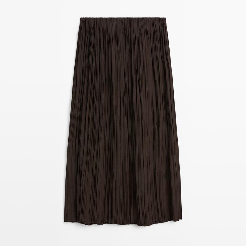 Falda midi plisada

