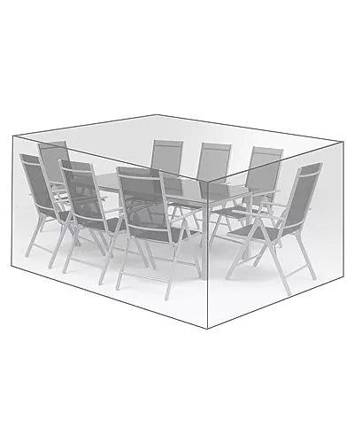 WOLTU Funda Protectora de Muebles Jardín, Cubierta de Conjunto de Muebles PE, Funda para Sofá Exterior Impermeable, Anti-UV, a Prueba de Polvo y Viento, 250x210x90 cm