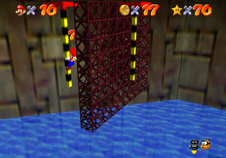 Cómo conseguir el salto del poste estelar para monedas rojas de Dire, Dire Docks 2 Super Mario 64 World9 Star3 01