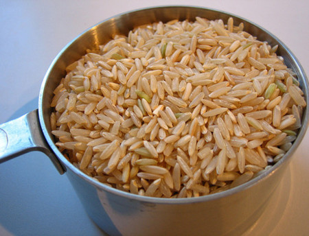 Arroz integral antes del entrenamiento