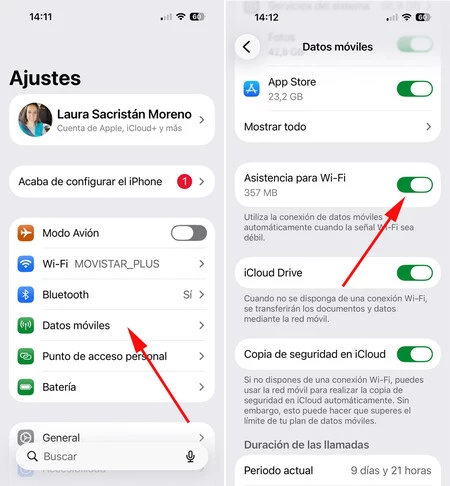 Asistencia Wifi Ios