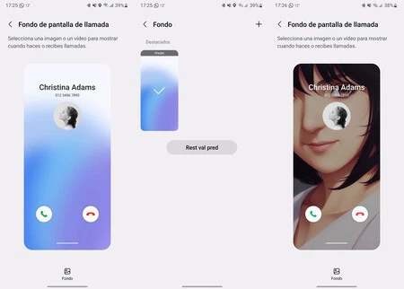 Samsung Galaxy の通話の背景