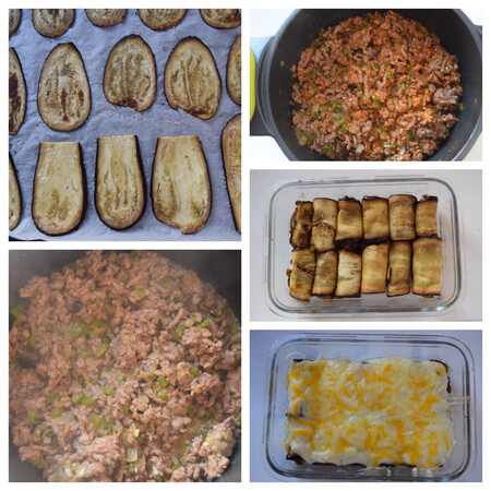 Canelones de berenjena