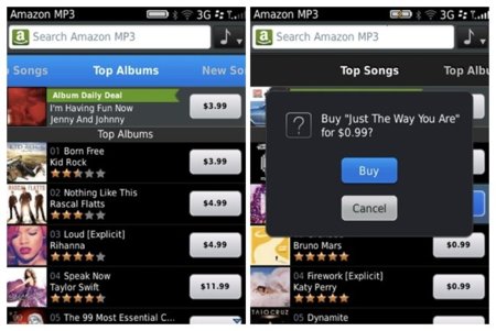 Amazon MP3 Store para BlackBerry ya disponible en versión beta